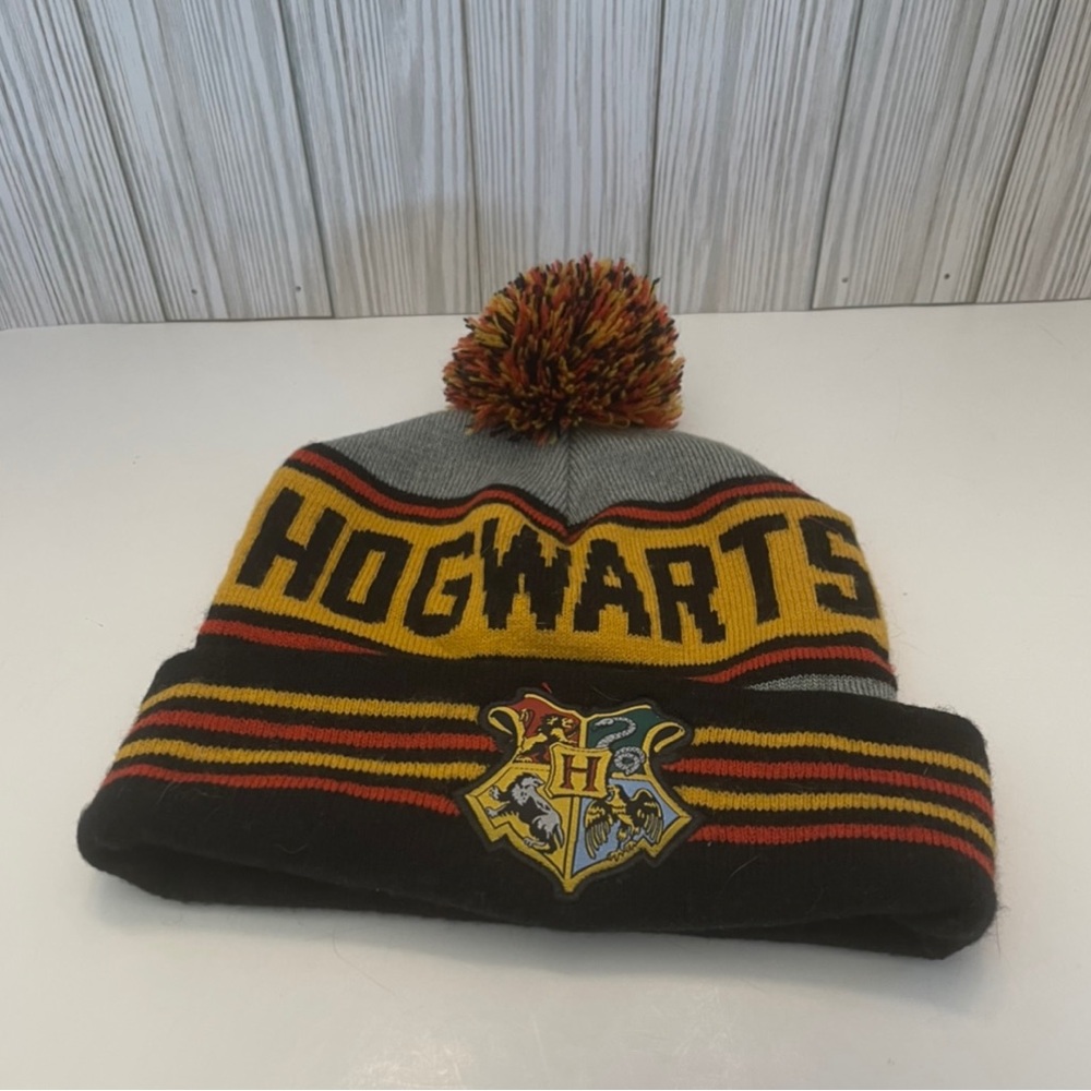 Harry Potter Hogwarts School House Crest Knit Beanie Hat Cap